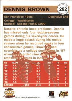 1997 Pacific Philadelphia #282 Dennis Brown Back