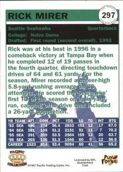 1997 Pacific Philadelphia #297 Rick Mirer Back