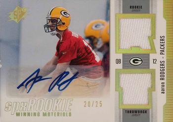 2005 SPx - SPx Rookie Winning Materials Autographed #RWMA-AR Aaron Rodgers Front
