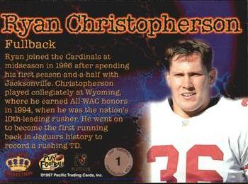 1997 Pacific Philadelphia - Gold #1 Ryan Christopherson Back