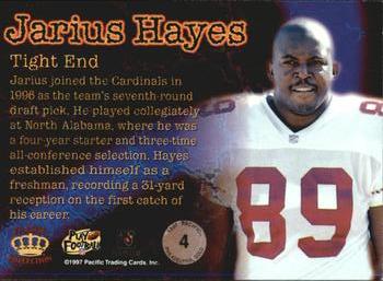 1997 Pacific Philadelphia - Gold #4 Jarius Hayes Back