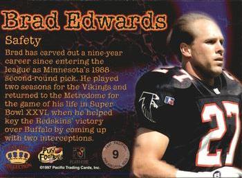 1997 Pacific Philadelphia - Gold #9 Brad Edwards Back