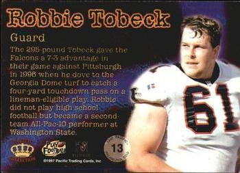 1997 Pacific Philadelphia - Gold #13 Robbie Tobeck Back