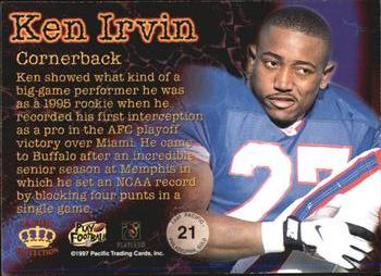 1997 Pacific Philadelphia - Gold #21 Ken Irvin Back