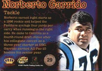 1997 Pacific Philadelphia - Gold #29 Norberto Garrido Back