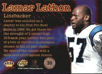 1997 Pacific Philadelphia - Gold #30 Lamar Lathon Back