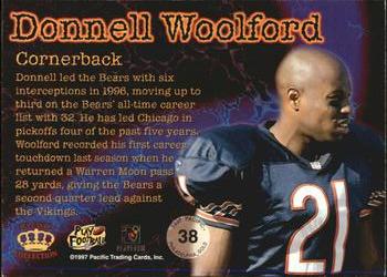 1997 Pacific Philadelphia - Gold #38 Donnell Woolford Back
