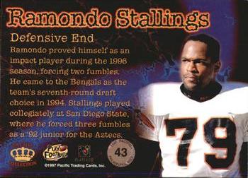 1997 Pacific Philadelphia - Gold #43 Ramondo Stallings Back