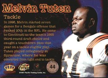 1997 Pacific Philadelphia - Gold #44 Melvin Tuten Back