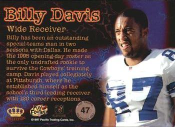 1997 Pacific Philadelphia - Gold #47 Billy Davis Back
