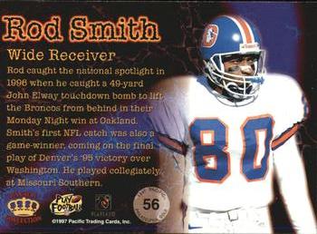 1997 Pacific Philadelphia - Gold #56 Rod Smith WR Back