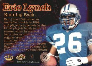 1997 Pacific Philadelphia - Gold #59 Eric Lynch Back