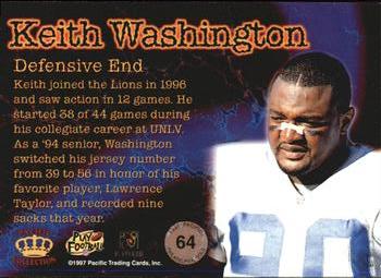 1997 Pacific Philadelphia - Gold #64 Keith Washington Back