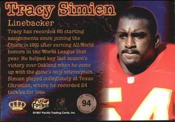 1997 Pacific Philadelphia - Gold #94 Tracy Simien Back