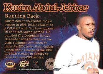 1997 Pacific Philadelphia - Gold #95 Karim Abdul-Jabbar Back