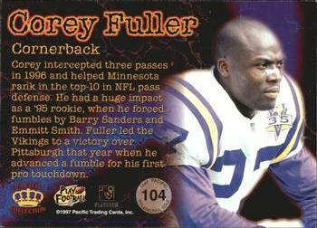 1997 Pacific Philadelphia - Gold #104 Corey Fuller Back