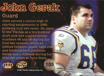 1997 Pacific Philadelphia - Gold #105 John Gerak Back