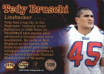 1997 Pacific Philadelphia - Gold #109 Tedy Bruschi Back
