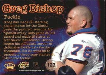 1997 Pacific Philadelphia - Gold #123 Greg Bishop Back