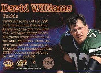 1997 Pacific Philadelphia - Gold #134 David Williams Back