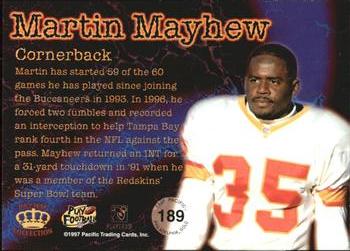 1997 Pacific Philadelphia - Gold #189 Martin Mayhew Back