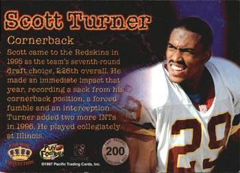 1997 Pacific Philadelphia - Gold #200 Scott Turner Back