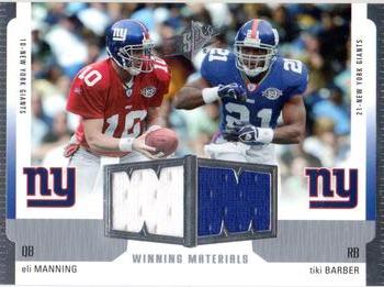 2005 SPx - Winning Materials #WM-MT Eli Manning / Tiki Barber Front