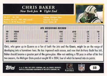 2005 Topps - Black #50 Chris Baker Back