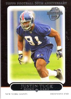 2005 Topps - Black #394 Justin Tuck Front