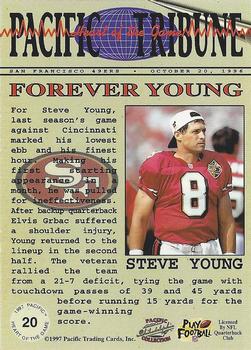 1997 Pacific Philadelphia - Heart of the Game #20 Steve Young Back