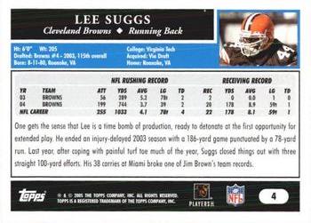 2005 Topps 1st Edition #4 Lee Suggs Back