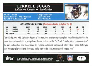 2005 Topps 1st Edition #161 Terrell Suggs Back