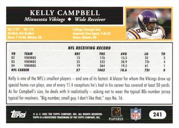 2005 Topps 1st Edition #241 Kelly Campbell Back
