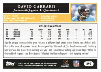 2005 Topps 1st Edition #297 David Garrard Back