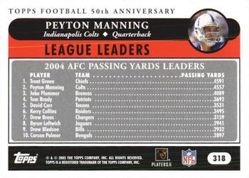 2005 Topps 1st Edition #318 Peyton Manning Back