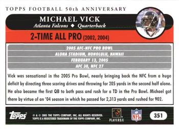 2005 Topps 1st Edition #351 Michael Vick Back