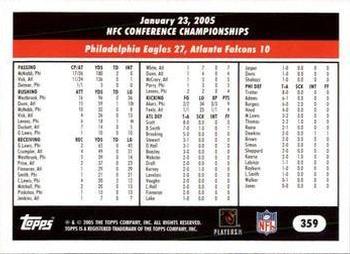 2005 Topps 1st Edition #359 Philadelphia Eagles Back