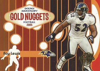 2005 Topps - Golden Anniversary Gold Nuggets #GN5 Ray Lewis Front