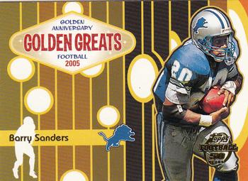 2005 Topps - Golden Anniversary Golden Greats #GA6 Barry Sanders Front