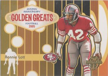 2005 Topps - Golden Anniversary Golden Greats #GA10 Ronnie Lott Front