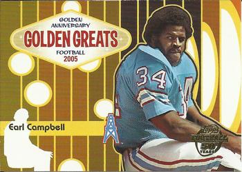 2005 Topps - Golden Anniversary Golden Greats #GA3 Earl Campbell Front