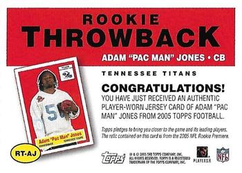 2005 Topps - Rookie Throwback Relics #RT-AJ Adam 