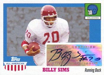 2005 Topps All American - Autographs #A-BSI Billy Sims Front