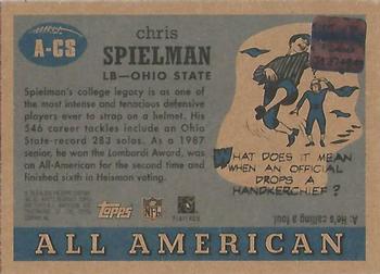 2005 Topps All American - Autographs #A-CS Chris Spielman Back