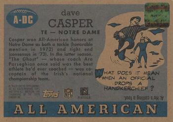 2005 Topps All American - Autographs #A-DC Dave Casper Back