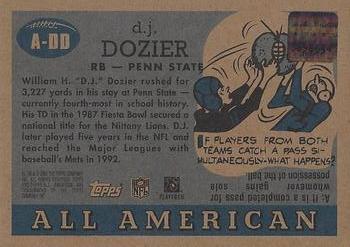 2005 Topps All American - Autographs #A-DD D.J. Dozier Back