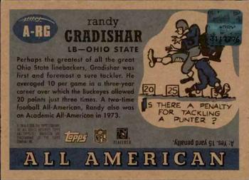 2005 Topps All American - Autographs #A-RG Randy Gradishar Back