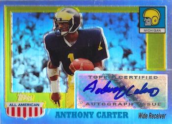 2005 Topps All American - Autographs Chrome Refractors #A-AC Anthony Carter Front