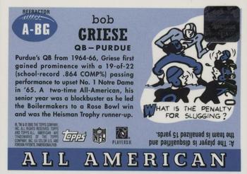 2005 Topps All American - Autographs Chrome Refractors #A-BG Bob Griese Back