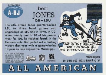 2005 Topps All American - Autographs Chrome Refractors #A-BJ Bert Jones Back